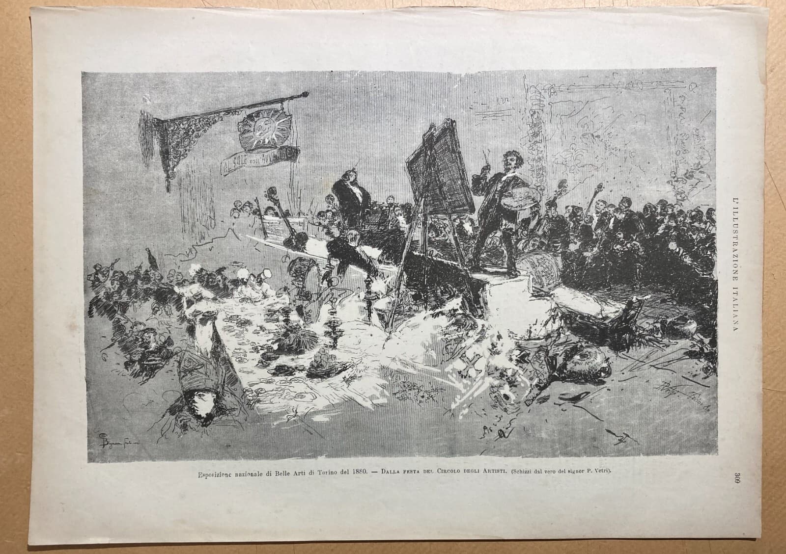 Arte   Esposizione Di Torino, 1880   Illustrazione Del Pittore Paolo Vetri