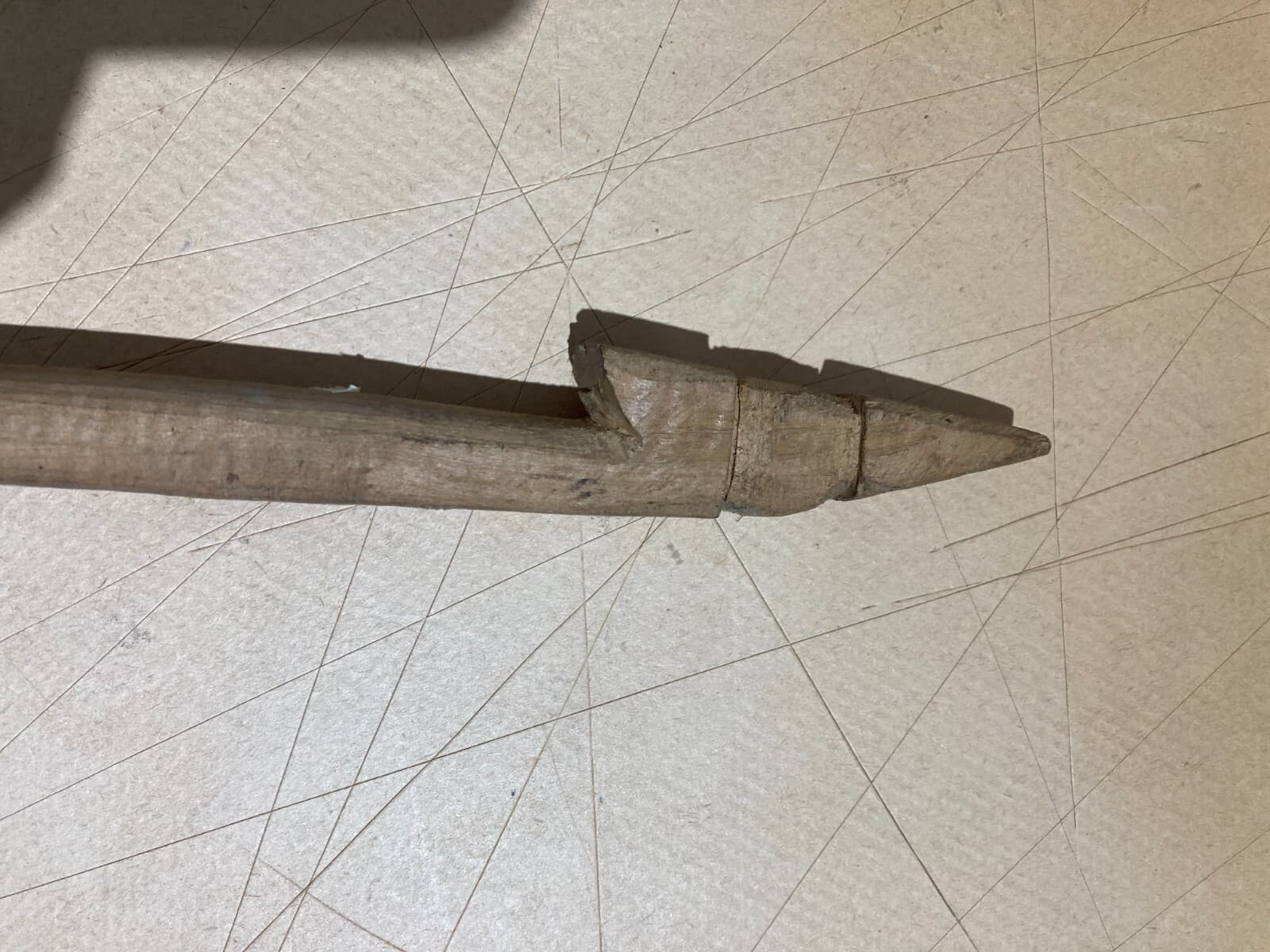 Folklore   Artigianato Popolare Del Legno   Forchettone Con Decori Incisi d'Epoca