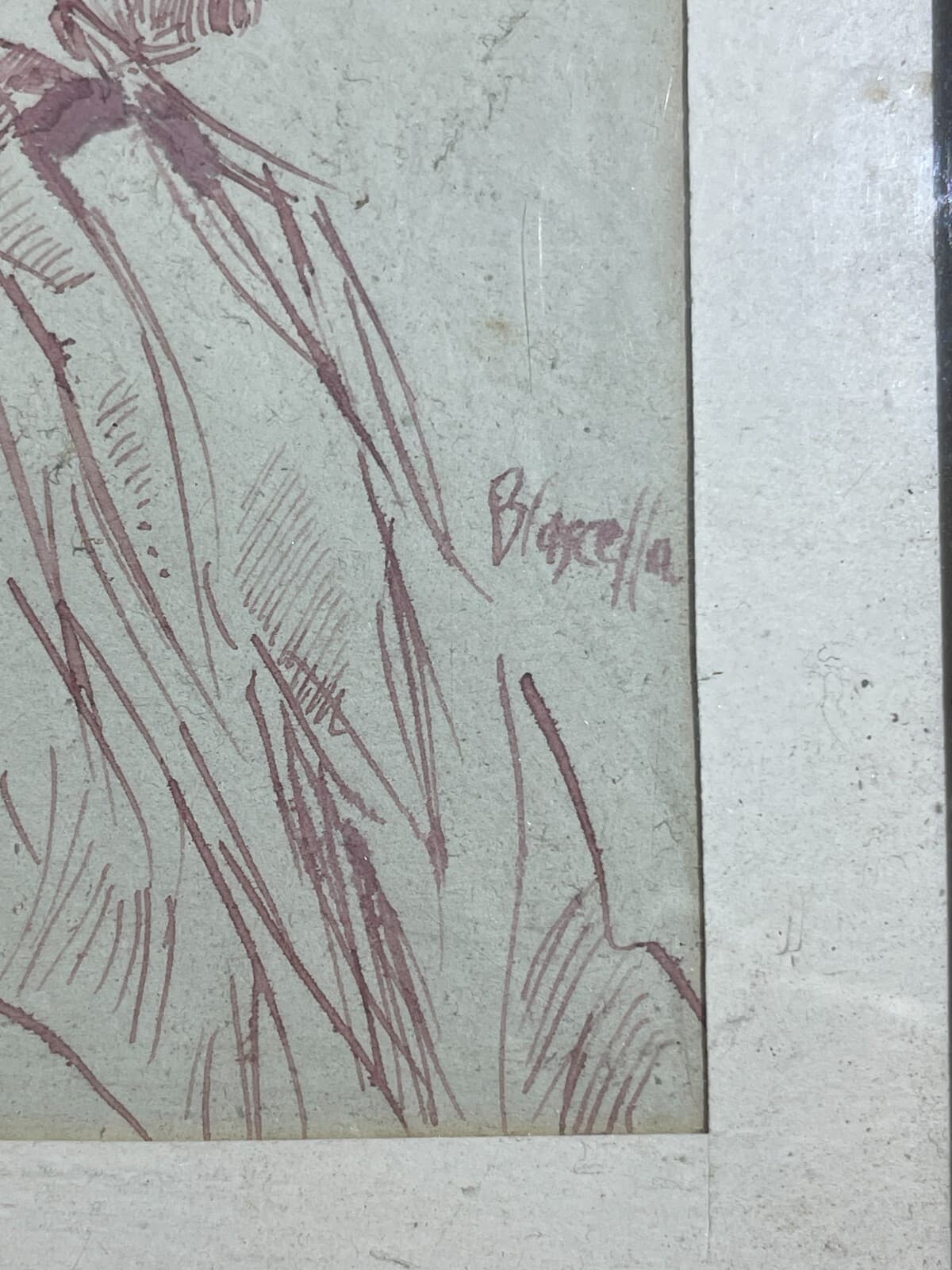 Abruzzo, Arte. Basilio Cascella, Disegno d'Epoca, Schizzo, Ritratto Di Personaggio