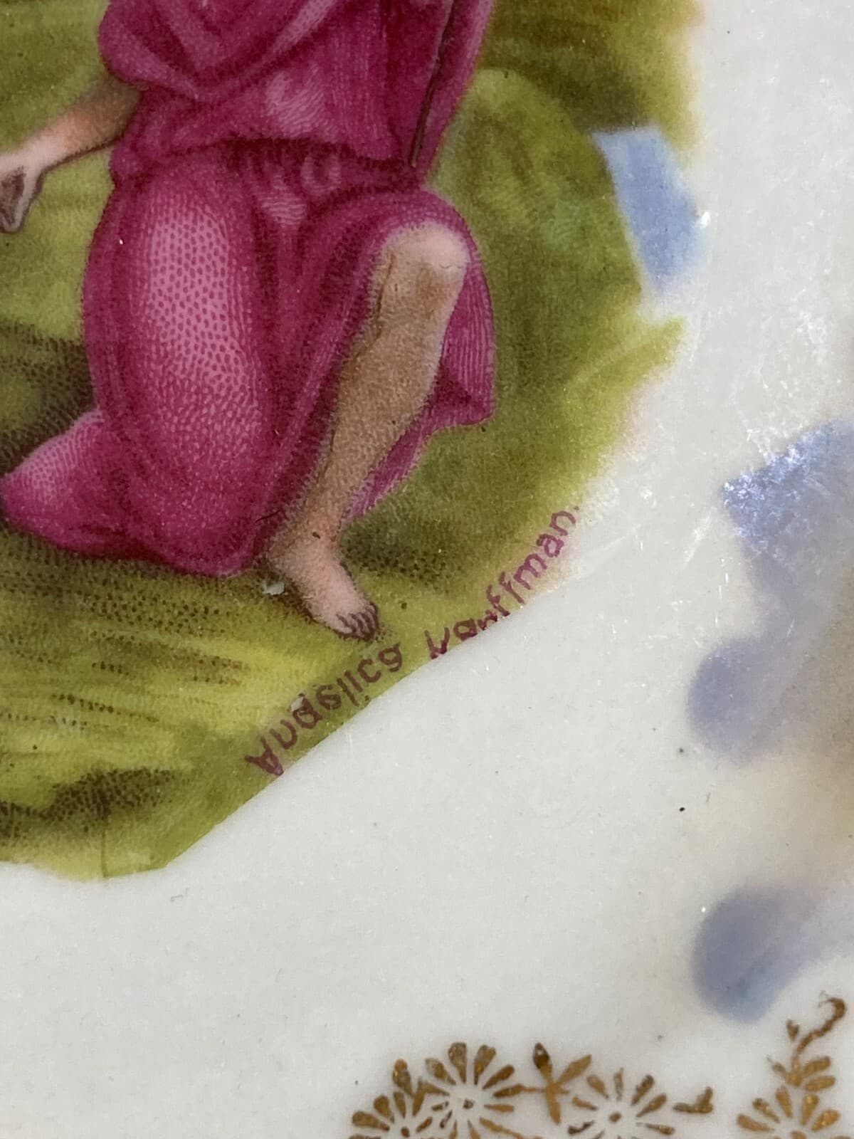 Piatto Decorativo In Porcellana Con Scena Pastorale Da Angelica Kauffman