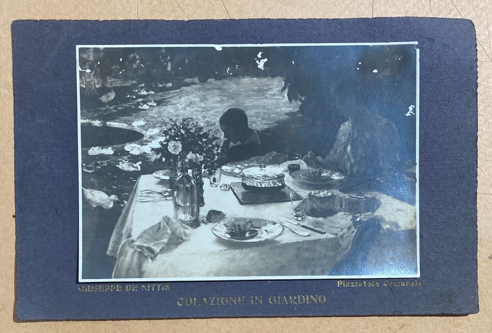 Giuseppe De Nittis: Colazione In Giardino   Fotografia d'Epoca