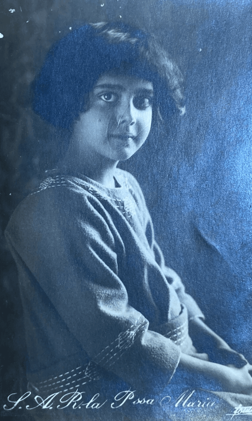 Araldica, Casata Sabauda, Principessa Maria: Antica Fotografia Ritratto