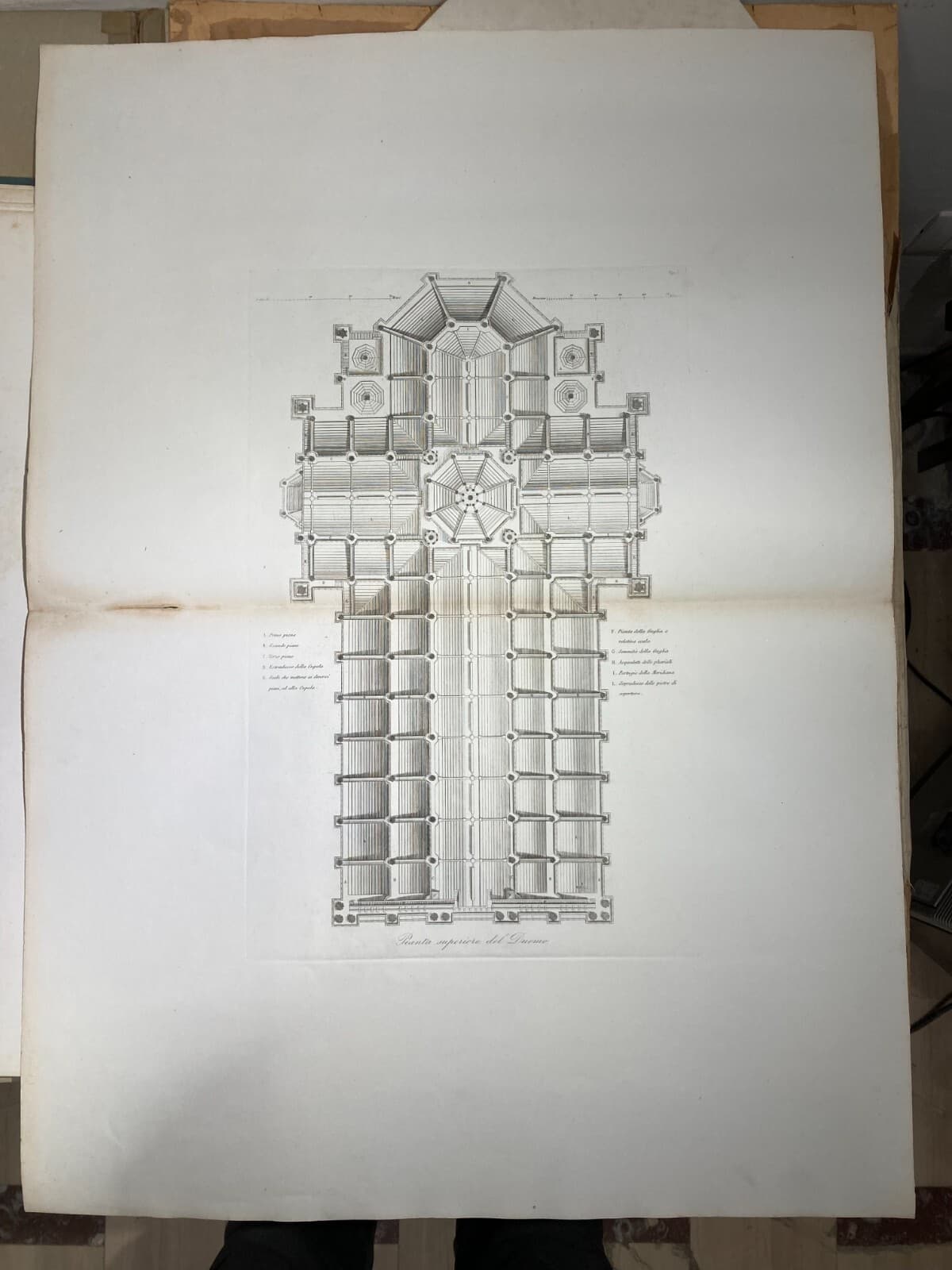 Architettura In Lombardia: Milano, Pianta Superiore Del Duomo. Antica Incisione
