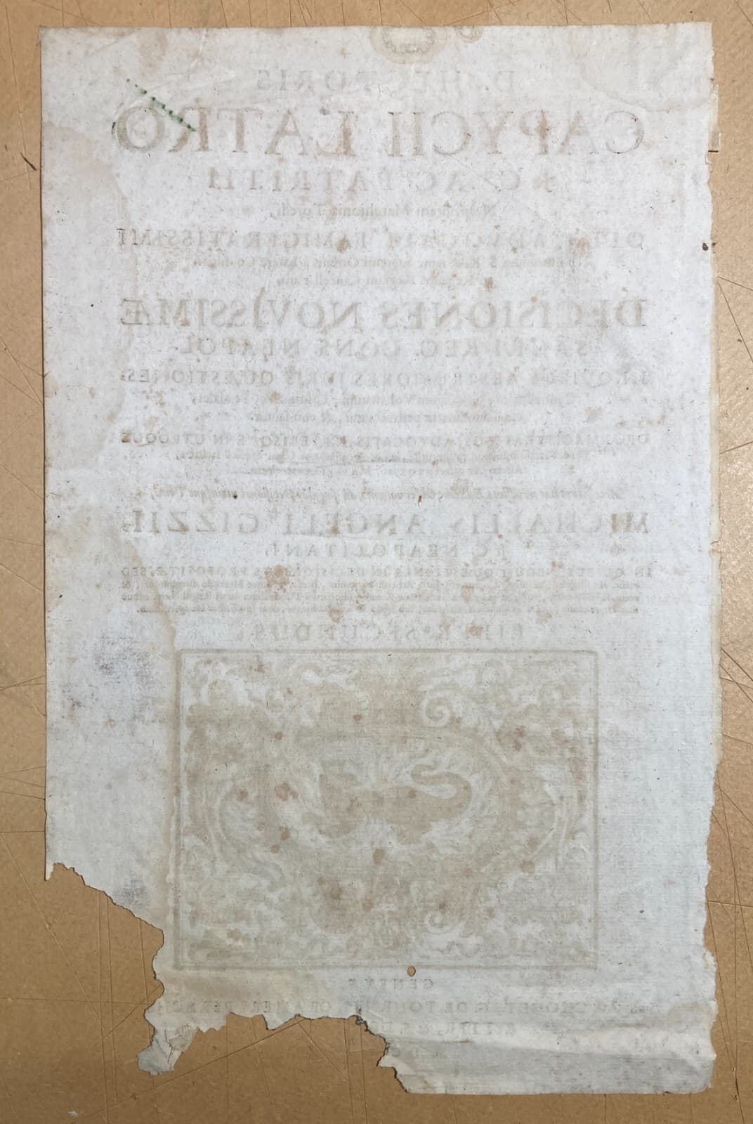 Artistica Allegoria: Antica Marca Tipografica Chouet, Ginevra   Capecelatro