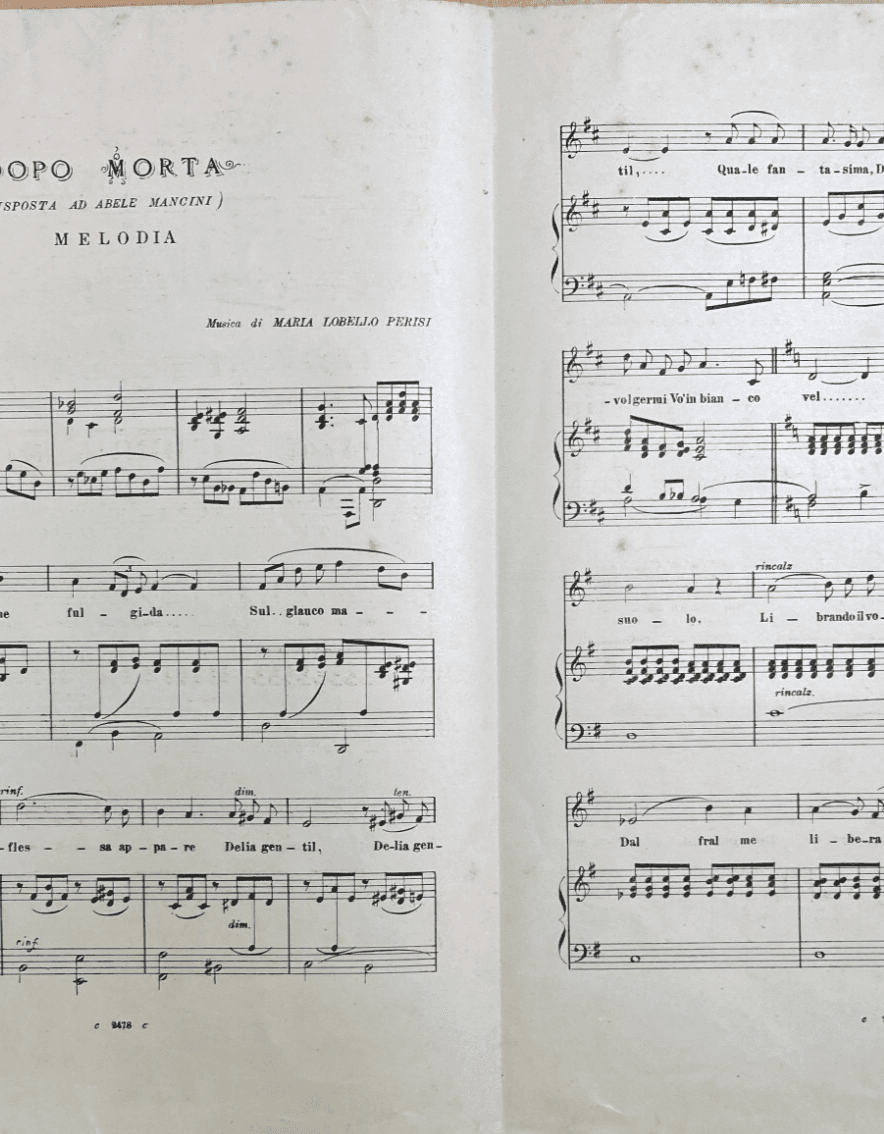 Musica   Antico Spartito Musicale   Basilicata   Melfi   Lobello Perisi   Abele Mancini