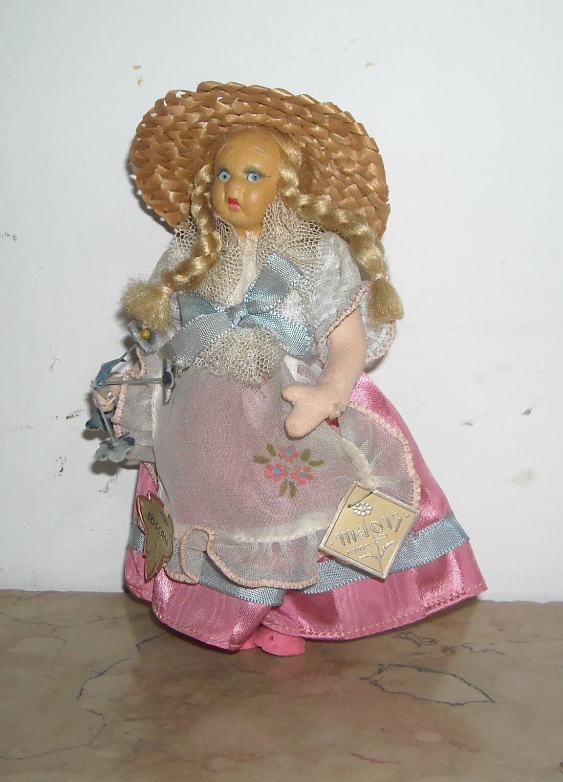 Folklore: Costumi Popolari, Toscana. Produzione Magis, Roma. Bambola Da Collezione d'Epoca