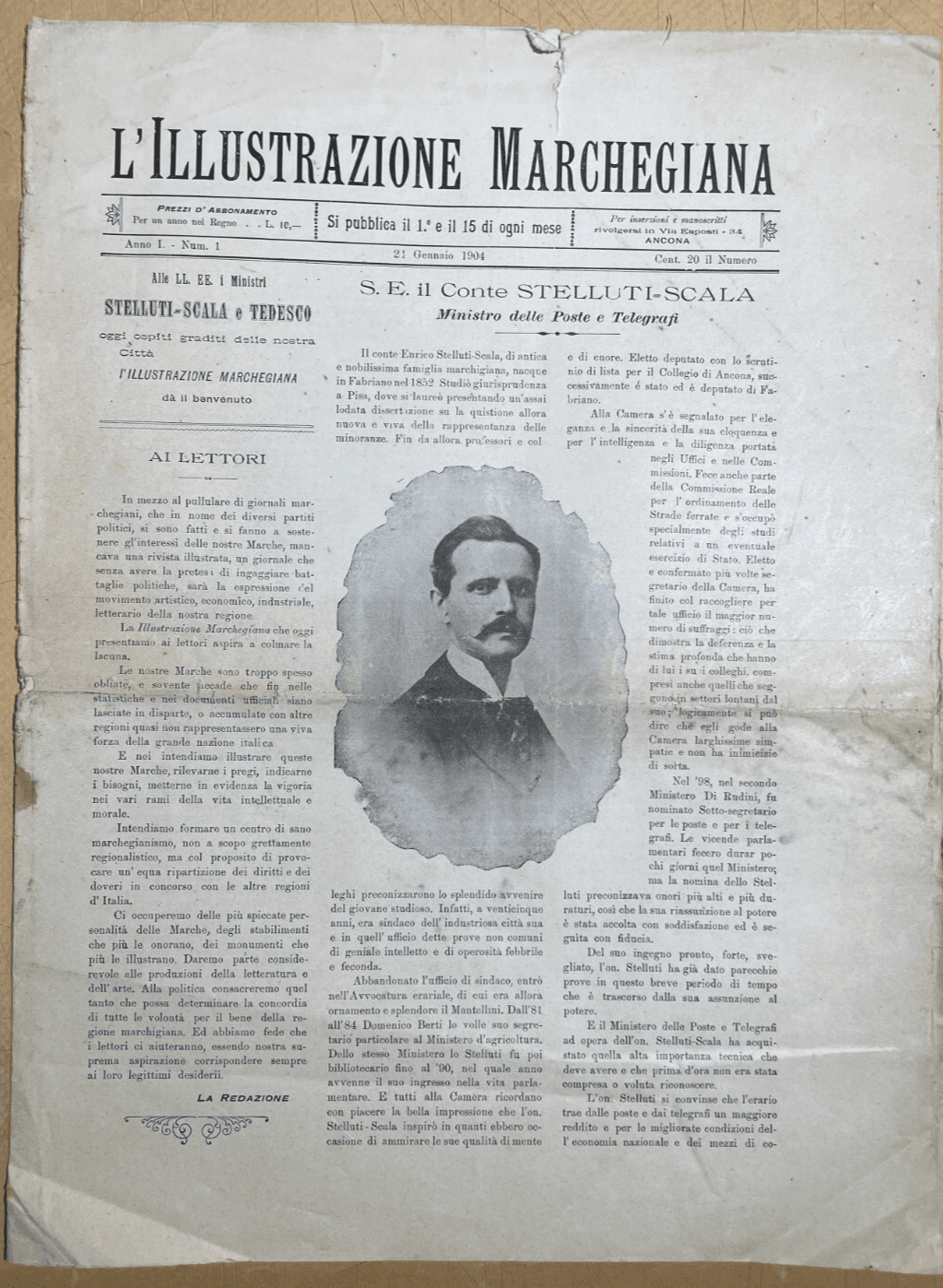 L'Illustrazione Marchigiana: Ancona, 21 Gennaio 1904 (Anno I, N. 1)