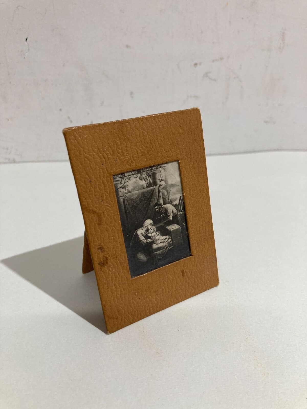 Mini Fotografia Antica, Scena Devozionale Con Supporto