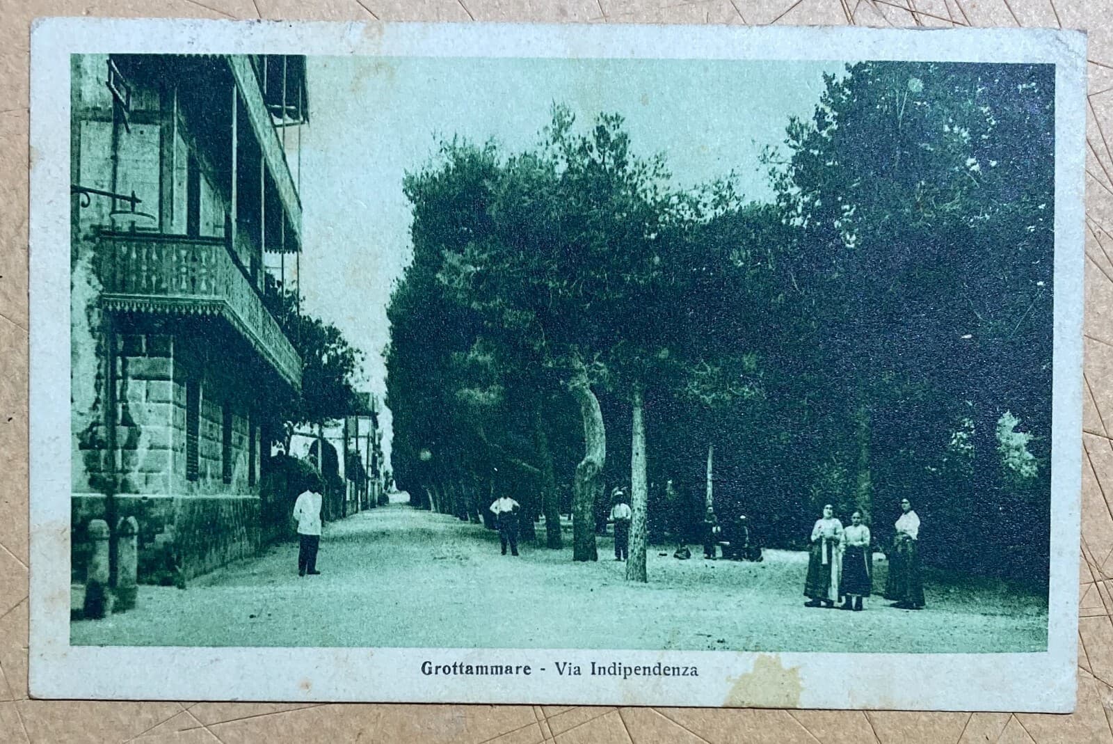 Marche, Grottammare: Antica Cartolina Illustrata Animata Folkloristica Cameli, Anni '30