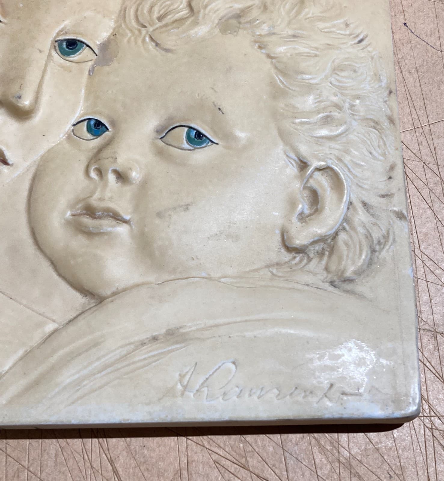 Arte Devozionale, Madonna Con Bambino, Placca Decorativa, Maternità