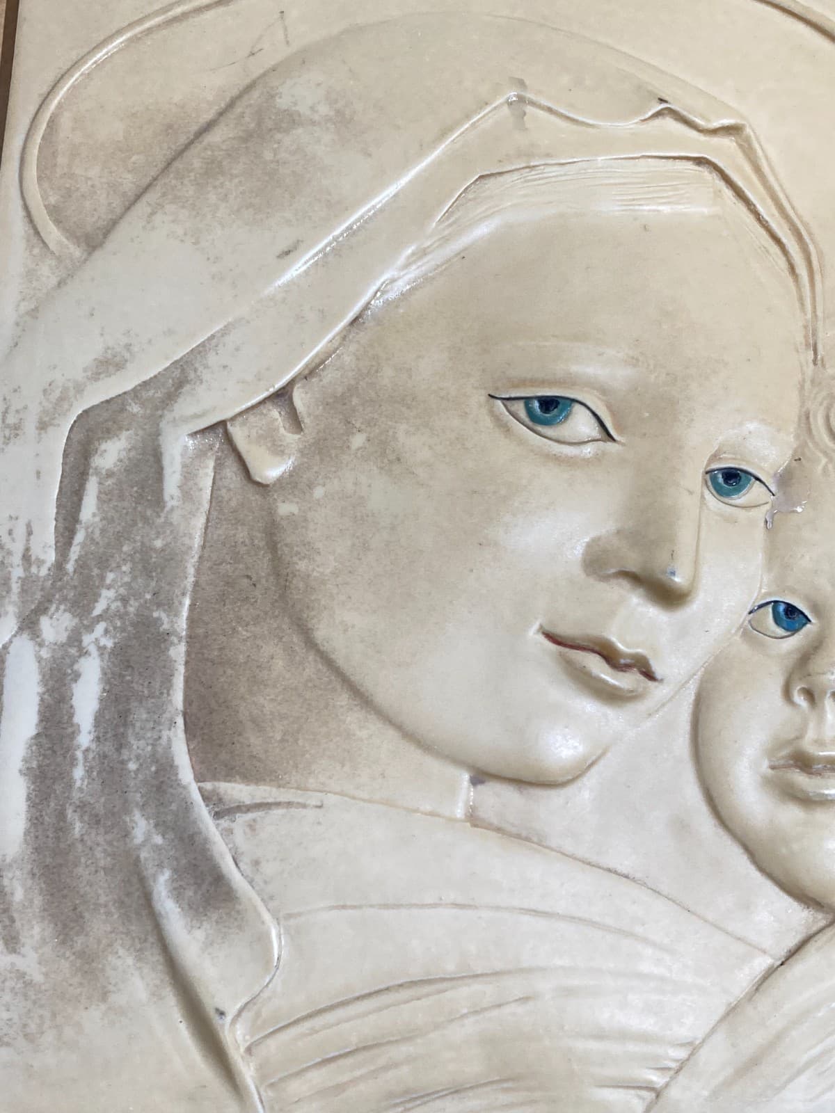 Arte Devozionale, Madonna Con Bambino, Placca Decorativa, Maternità