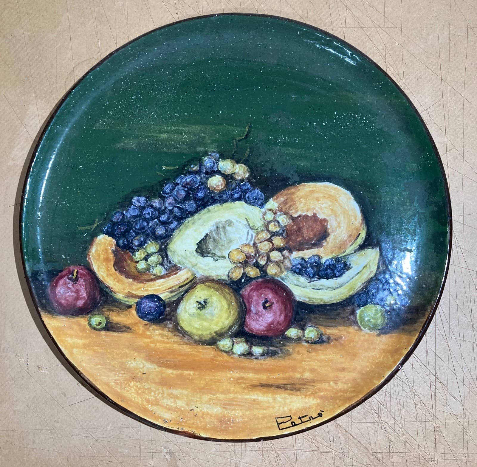 Artistica Ceramica: Composizione Di Frutta, Manifattura Troise, Campobasso