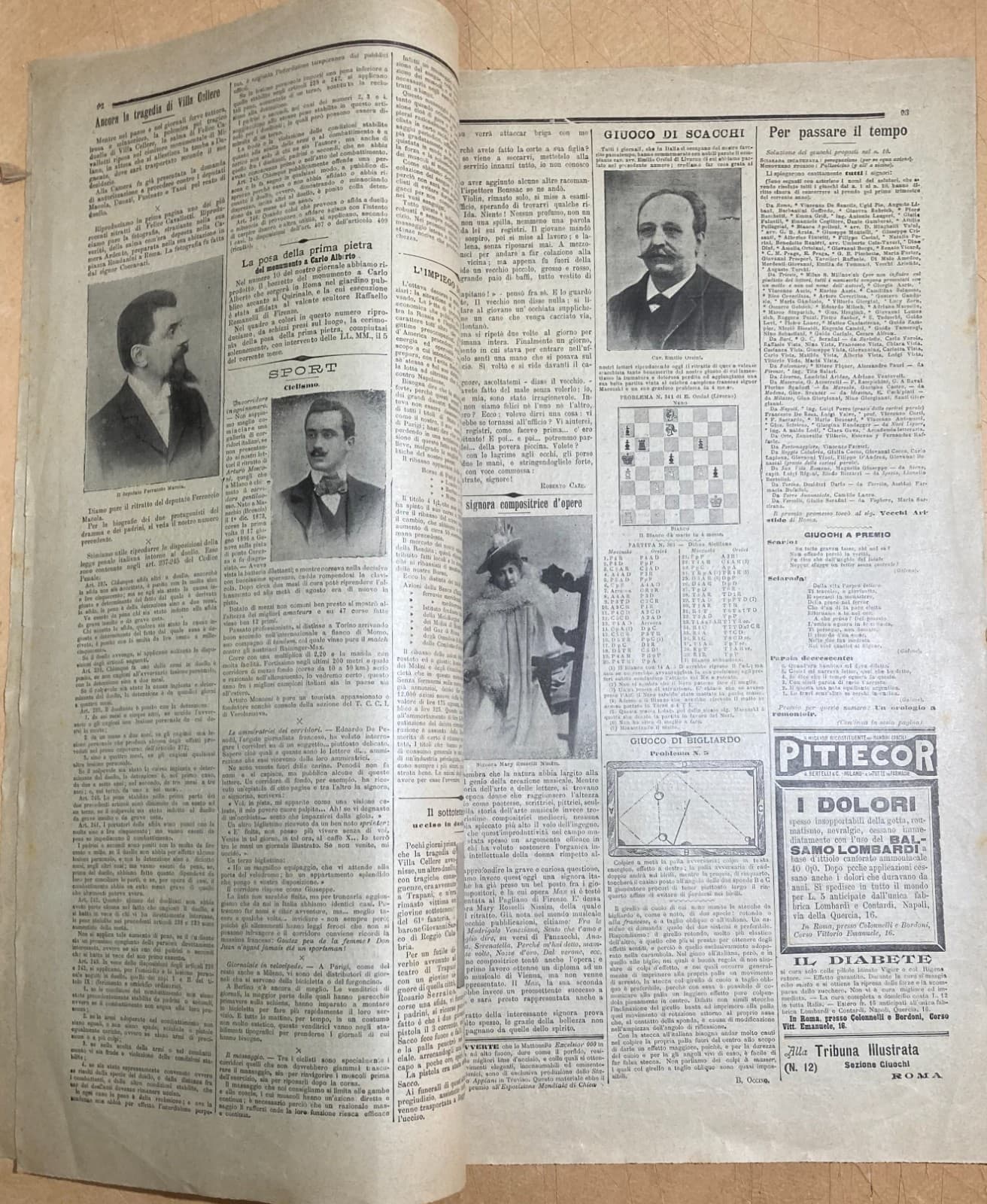 Morte Di Felice Cavallotti, Artista Giusti, Monumento A Carlo Alberto, Roma, 1898