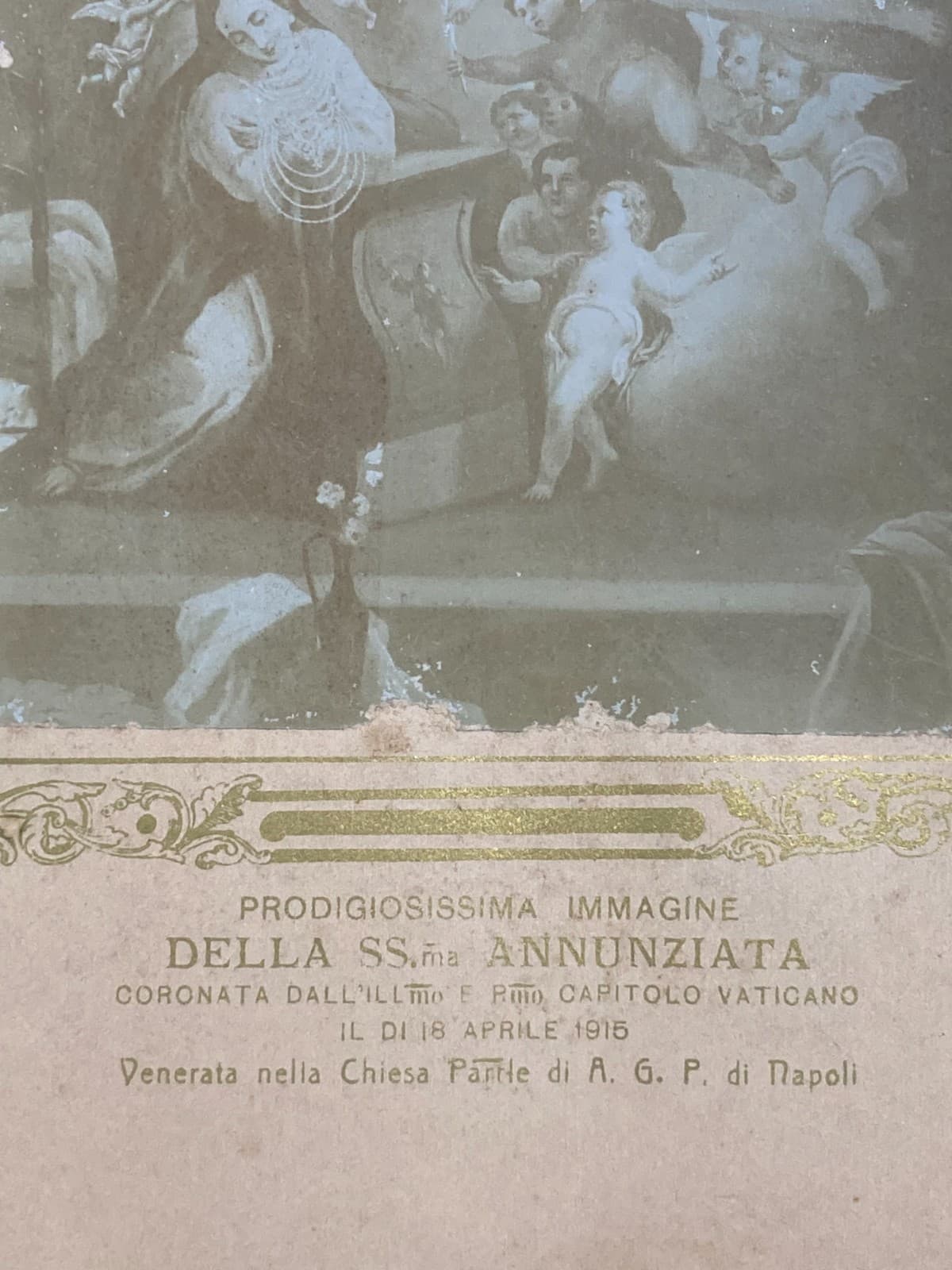 Arte Devozionale: Napoli, Madonna Dell'Annunziata, Incoronazione 1915, Rara Fotografia