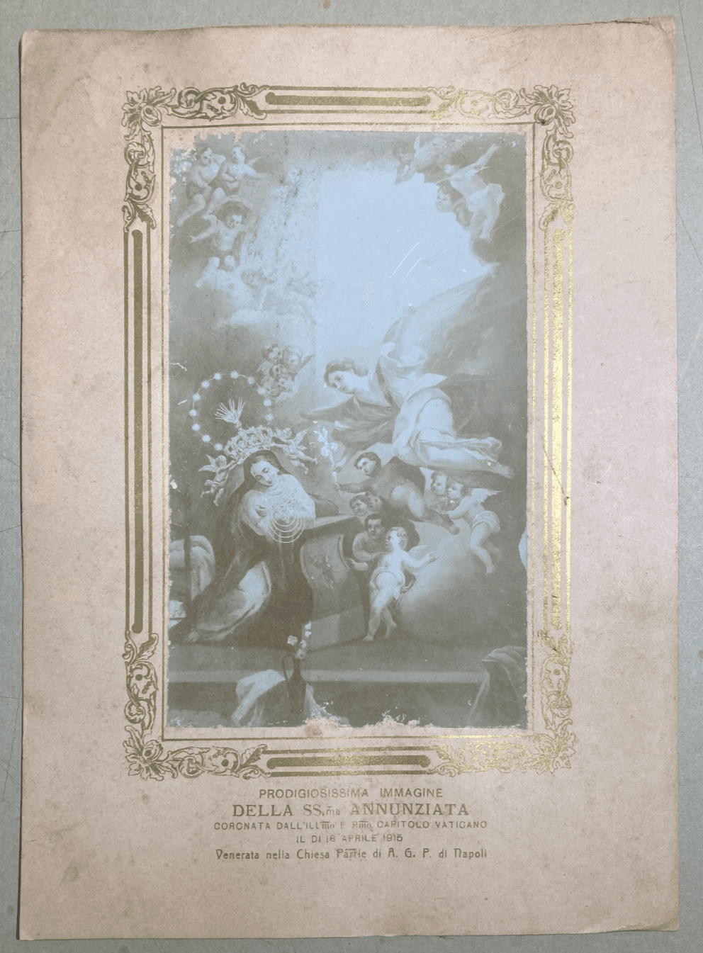 Arte Devozionale: Napoli, Madonna Dell'Annunziata, Incoronazione 1915, Rara Fotografia