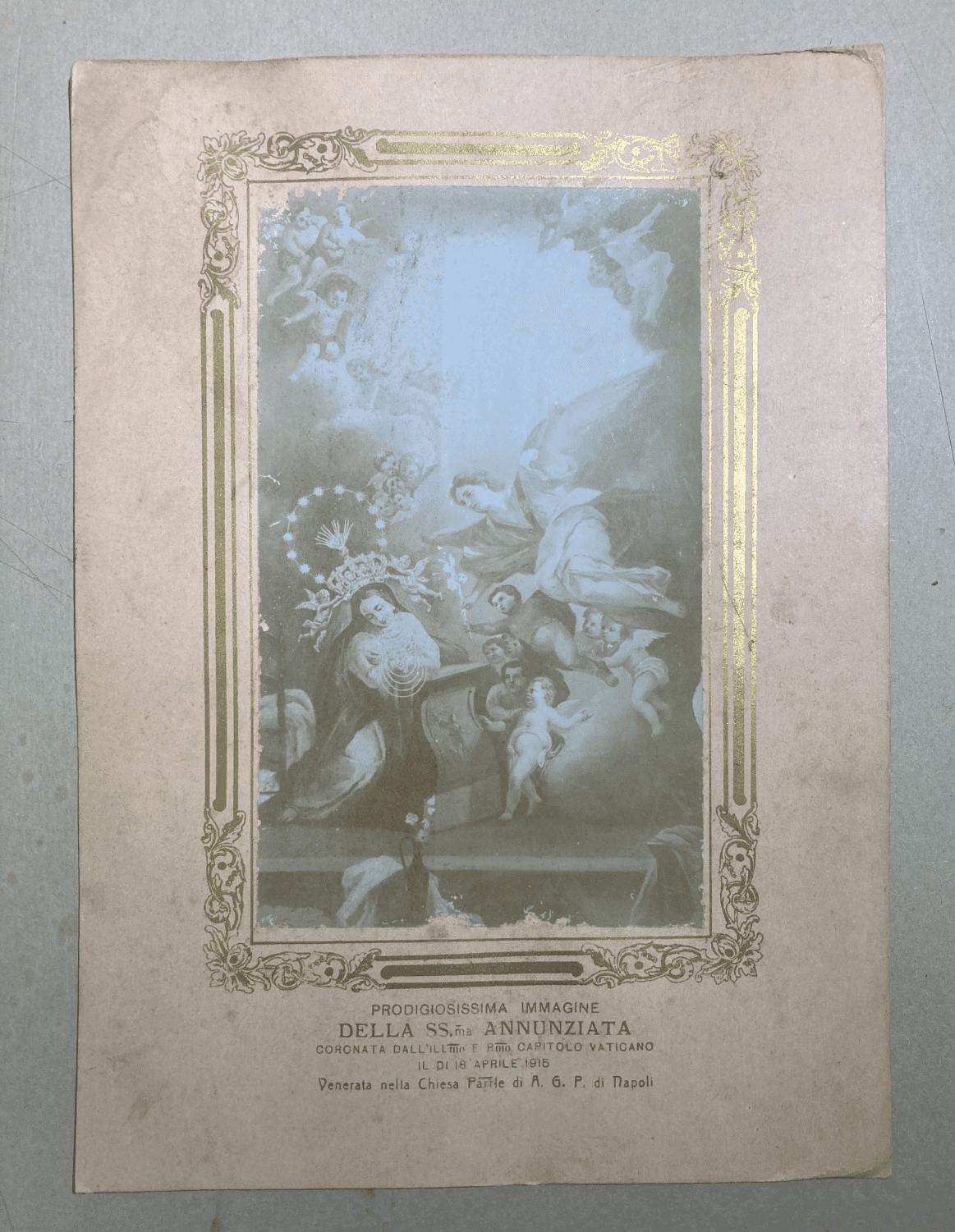 Arte Devozionale: Napoli, Madonna Dell'Annunziata, Incoronazione 1915, Rara Fotografia