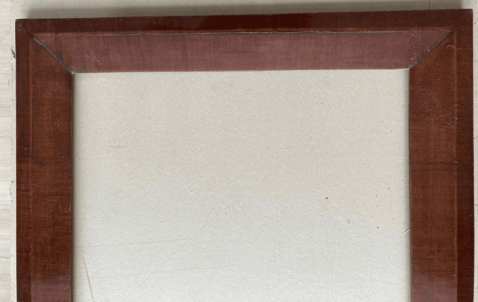 Antica Cornice Originale d'Epoca Impiallacciata In Noce