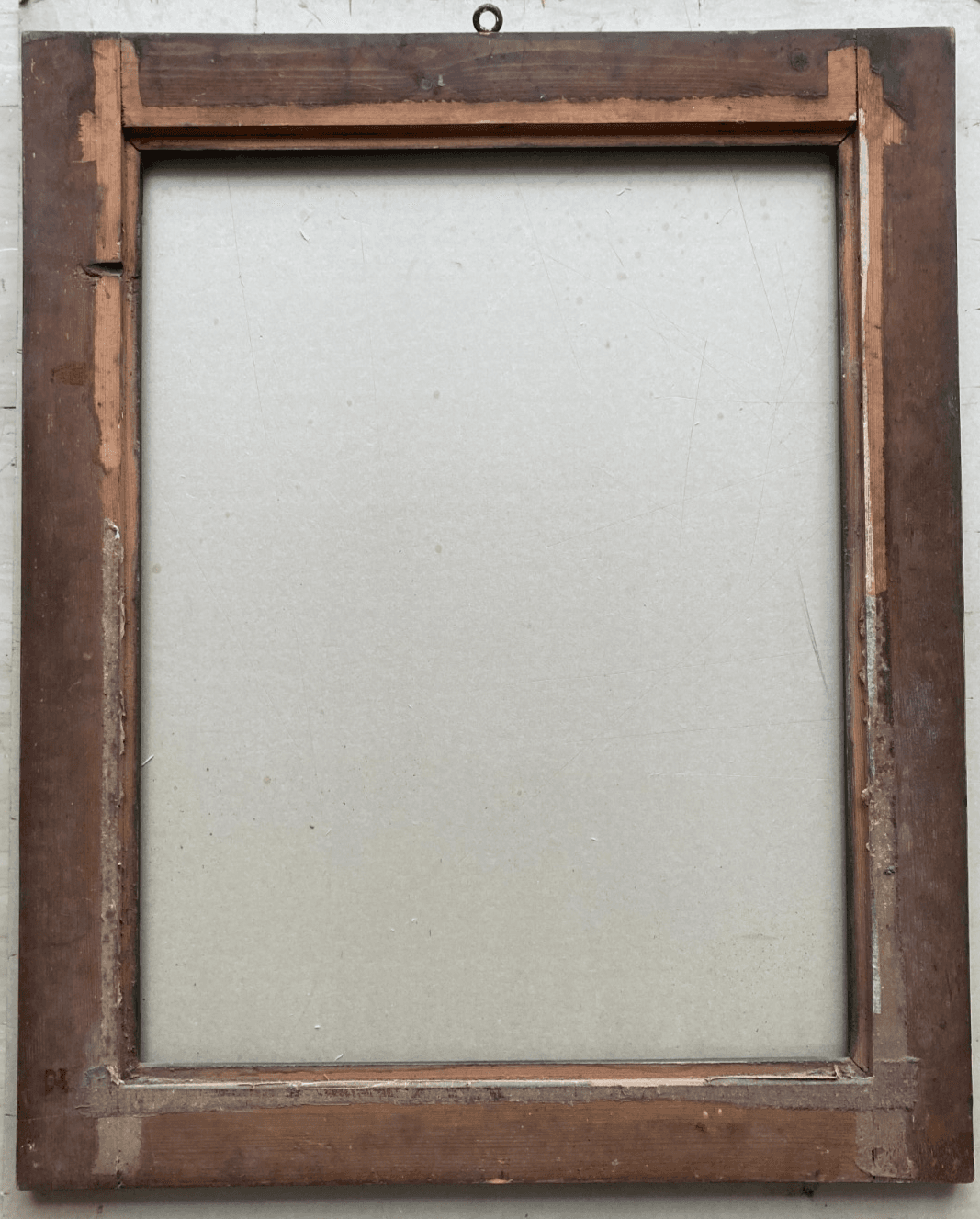 Antica Cornice Originale d'Epoca Impiallacciata In Noce