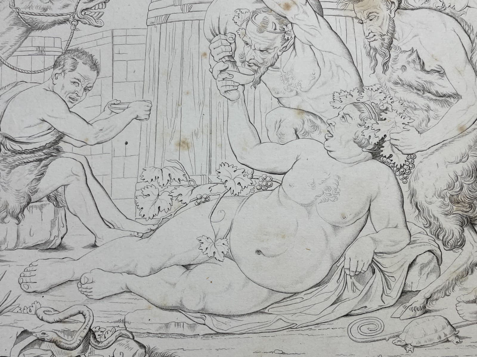 Mitologia, Enologia E Arte Antica: Bacco Ubriaco Da Ribera, Incisore Pistolesi