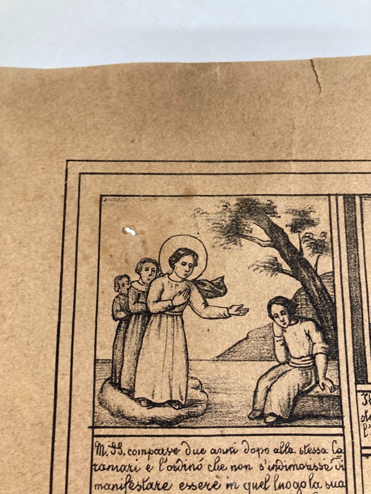 Antica Stampa Popolare Devozionale   Madonna Di Materdomini   Nocera   Salerno   '800