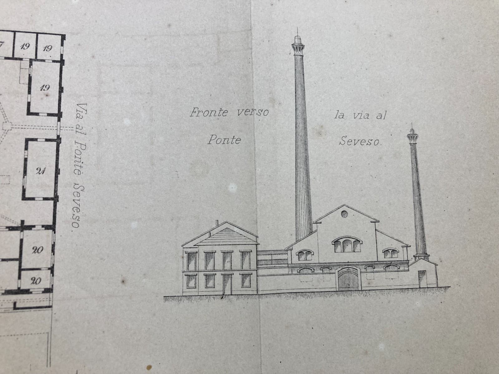 Architettura E Ingegneria: Antico Stabilimento Pirelli. Pianta E Prospettive (litografia, 1882)