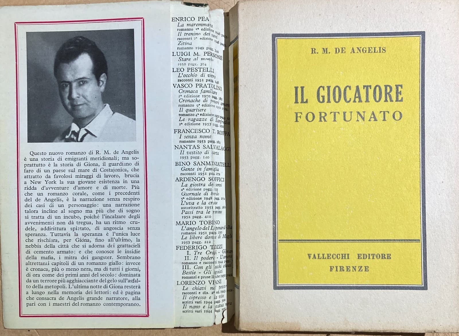 Raoul Maria De Angelis   Il Giocatore Fortunato (Vallecchi, 1953)
