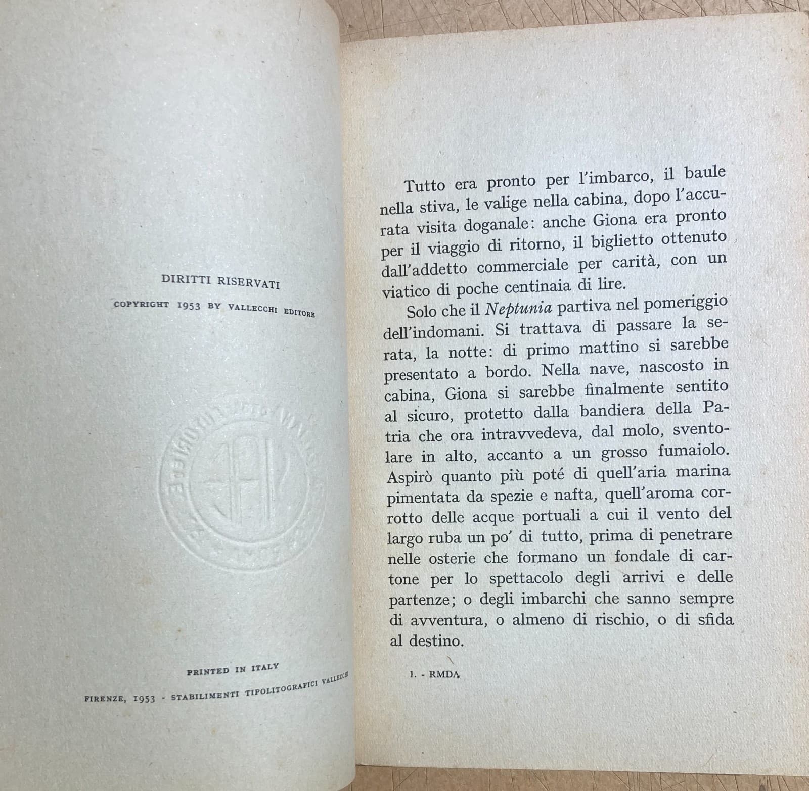 Raoul Maria De Angelis   Il Giocatore Fortunato (Vallecchi, 1953)