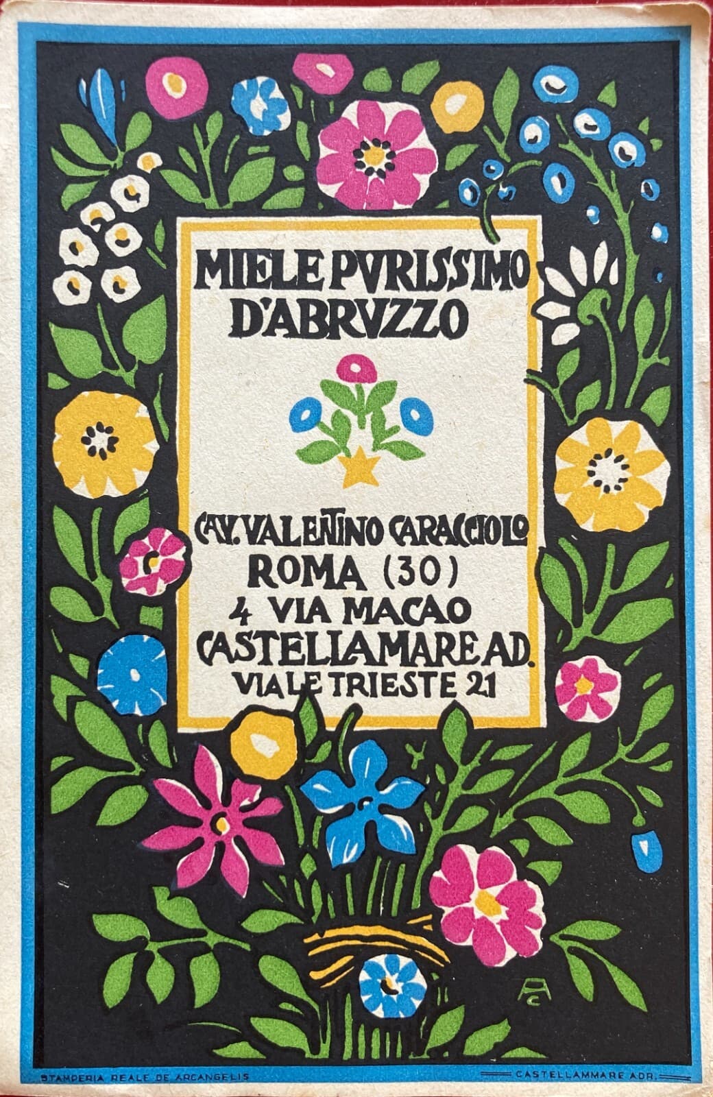 Pubblicità Miele Purissimo d'Abruzzo, Armando Cermignani, Castellammare Adriatico