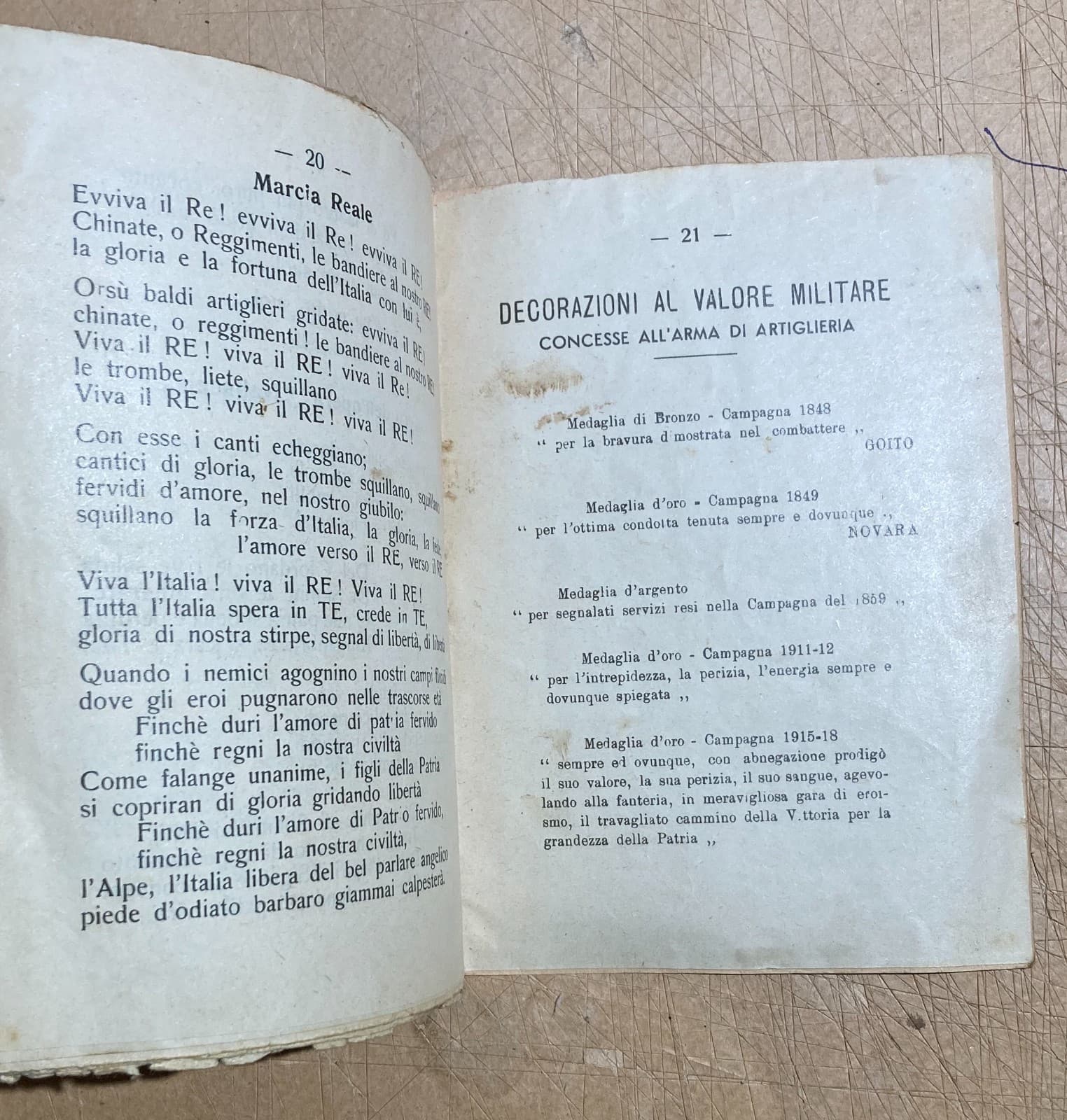 Militaria, Artiglieria Sabaudo, Sardegna, Cagliari, Fascismo, Inni Patriottici