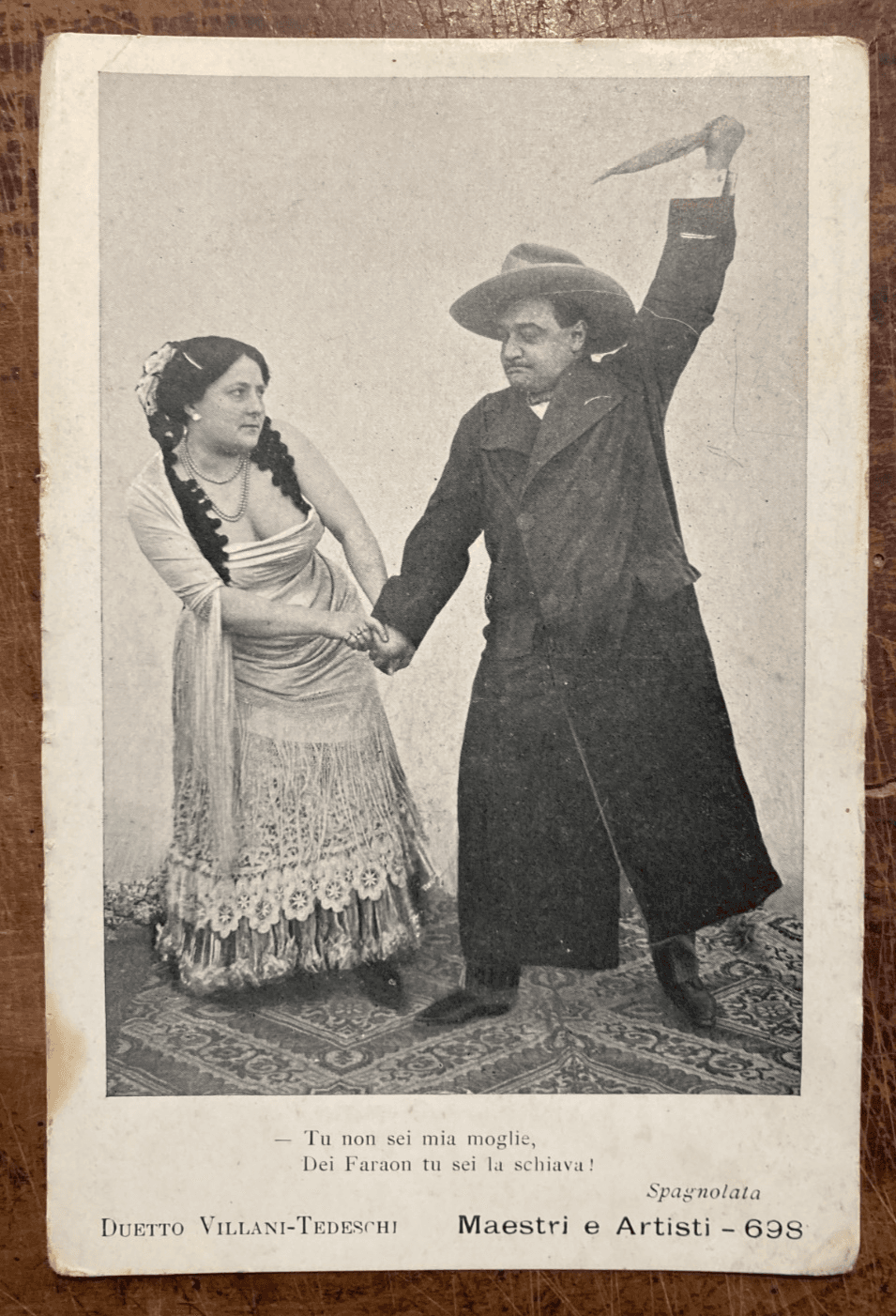 Arte Teatrale, Spagnolata, Duetto Villani Tedeschi: Scena Con Accoltellamento