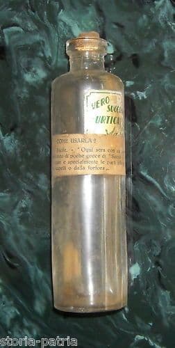 Bottiglia Antica Succo Di Ortica Per Capelli E Pelle, Primi '900