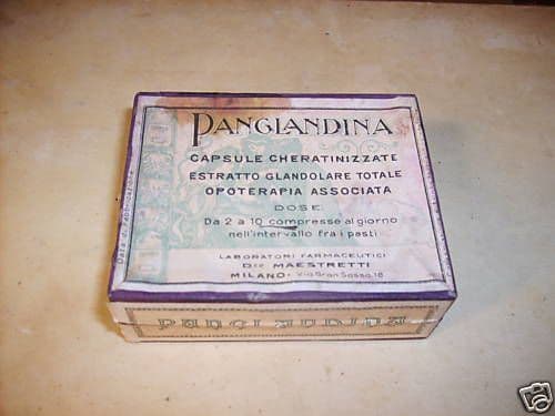 Scatola Panglandina Maestretti Milano Opoterapia, Primi '900