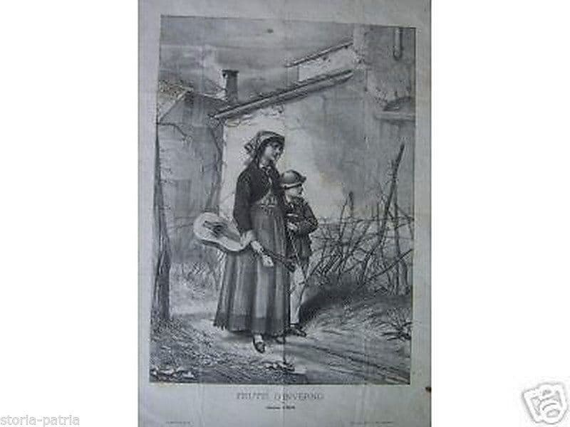 Frutti d'Inverno: Litografia Di Tofani Per Sonzogno, XIX Secolo