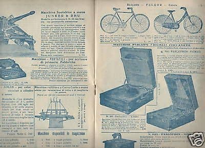 Catalogo Tangorra Como 1936: Grammofoni, Biciclette, Macchine Da Cucire