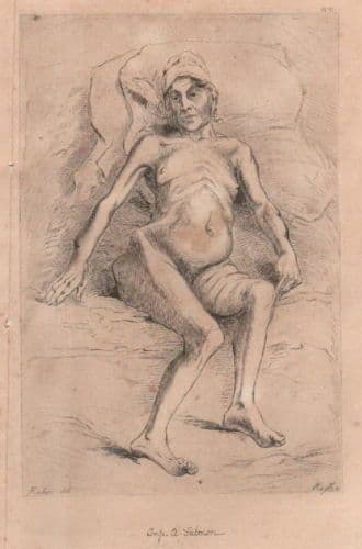 Incisione Antica Muzelle Su Disegno Richer, Seconda Metà Dell'800