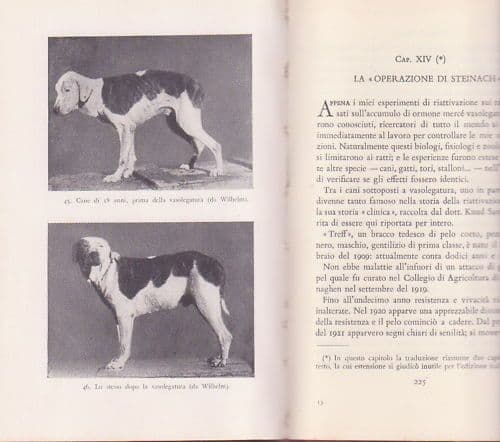 Vita E Sesso Di Eugene Steinach, Mondadori 1941, Endocrinologia