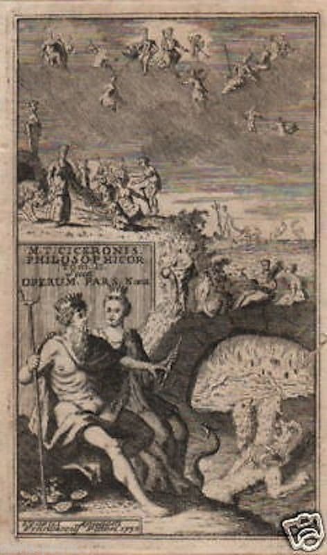 Incisione Allegorica Paradiso E Inferno, Venezia, Pitteri, 1732