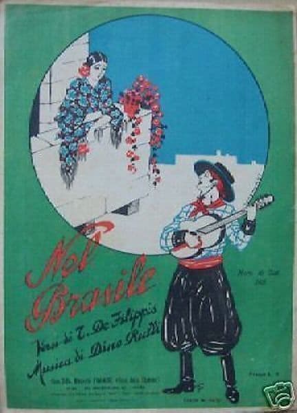Nel Brasile: Spartito Musicale Di De Filippis E Rulli, 1927, Roma, Franchi