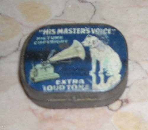 Scatola In Latta Per Puntine Da Grammofono La Voce Del Padrone
