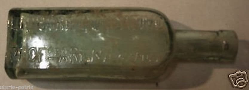 Antica Bottiglia In Vetro Liquore Purgativo Prof. Arena Napoli