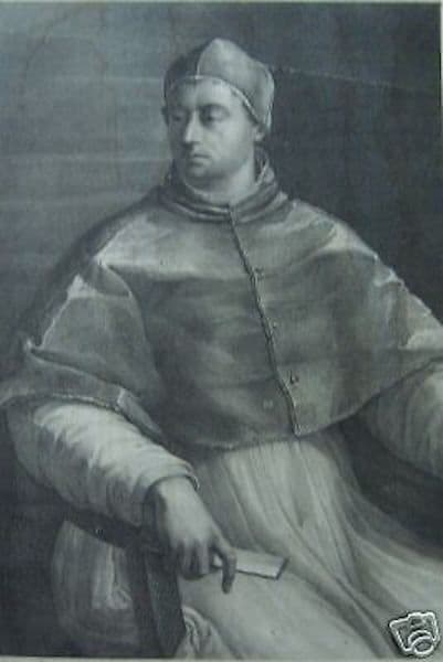 Papa Alessandro VI Borgia, Incisione Di Pellecchia, Real Museo Borbonico