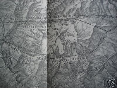 Mappa Storica Progetti Galleria Del Sempione 1893 Roma Danesi