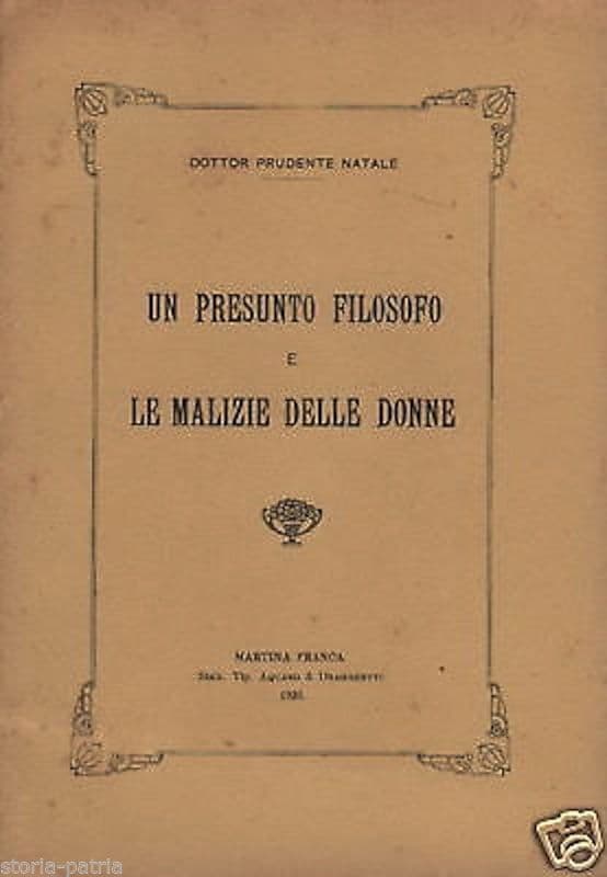 Prudente Natale: Un Presunto Filosofo E Le Malizie Delle Donne (1926)