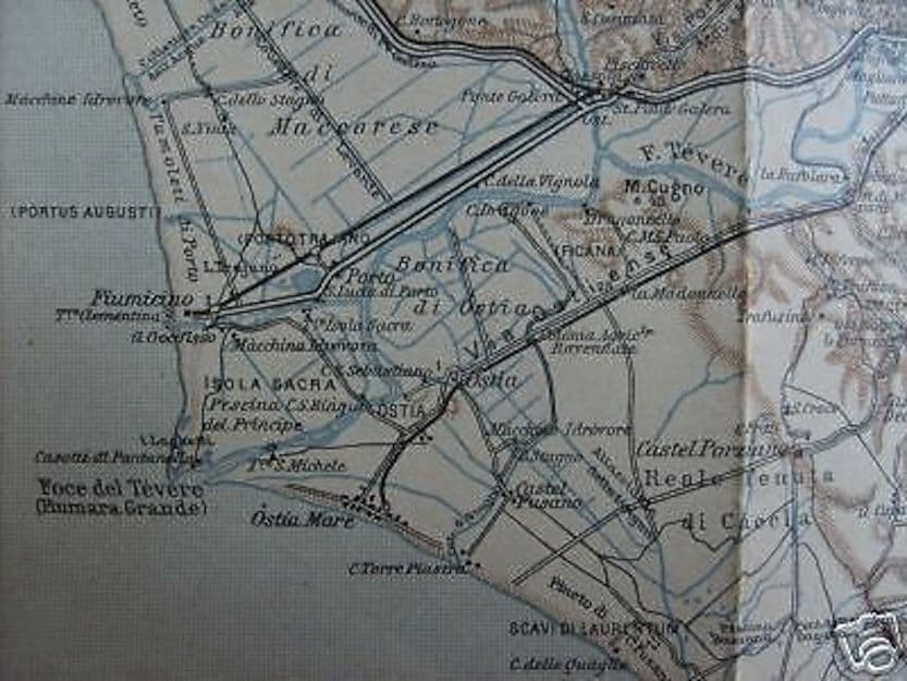 Mappa Antica Della Campagna Romana, Bracciano E Genzano, Anni '20
