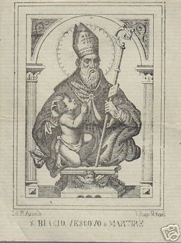 San Biagio: Litografia Popolare Napoletana Fine '800, F. Apicella