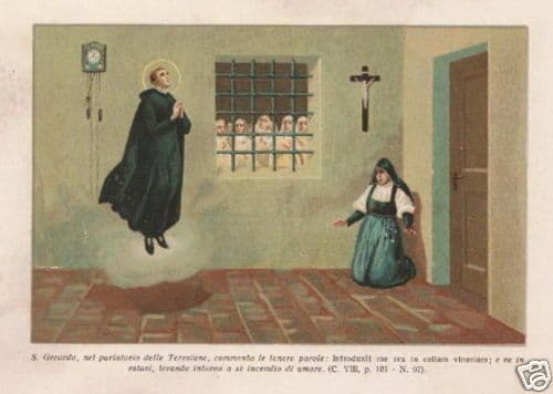 San Gerardo, Cromolitografia d'Epoca, Teresiane, Estasi, Primo '900