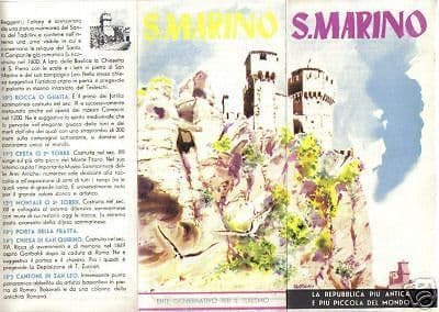 Guida Turistica Pubblicitaria San Marino Anni '50 Illustrata Ossani