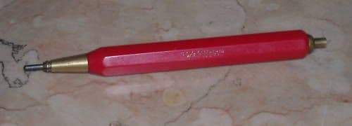 Portamine Zenith Vintage Anni '50 In Materiale Plastico Rosso E Ottone