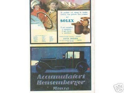 Pubblicità Solex Bosch Prous, Anni '900, Touring Club Italiano
