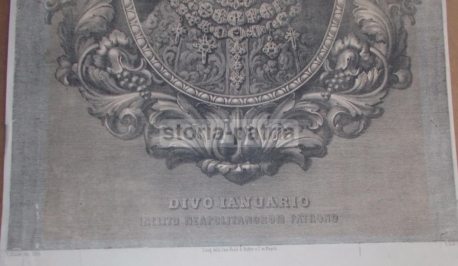 Stampa Popolare Devozionale: San Gennaro, Patrono Di Napoli